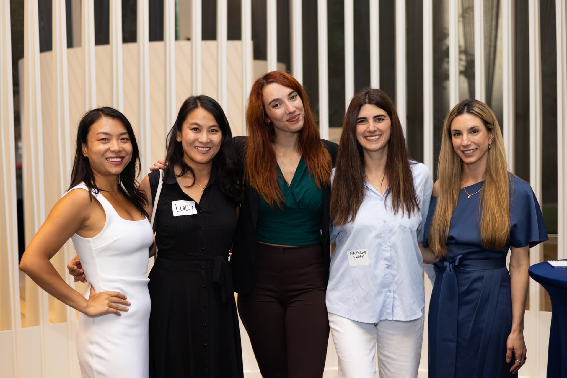 Members connecting at a Women in AI reception